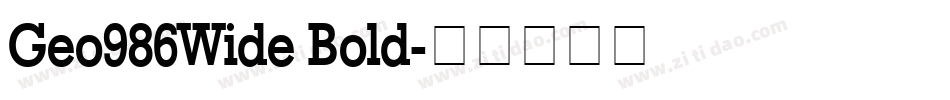 Geo986Wide Bold字体转换